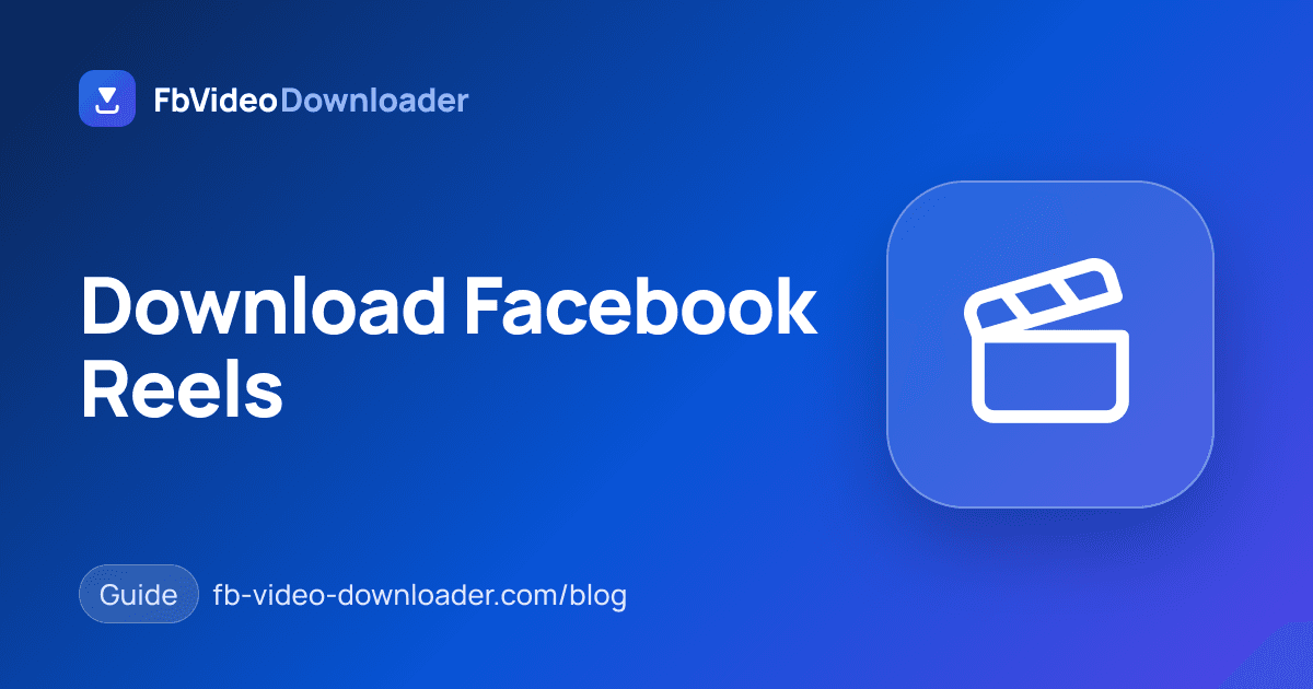 Vertical Facebook Reel on a phone with a download arrow