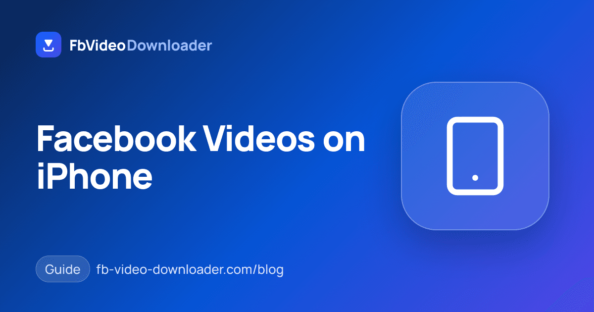 iPhone showing a Facebook video being saved to the Files app