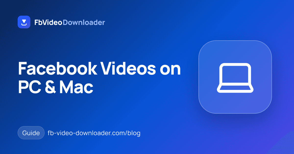 Laptop browser downloading a Facebook video as an MP4 file